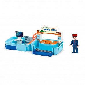 Игровой набор - Диспетчерская с фигуркой диспетчера, в чемоданчике (Efko, 32221EF-CH)